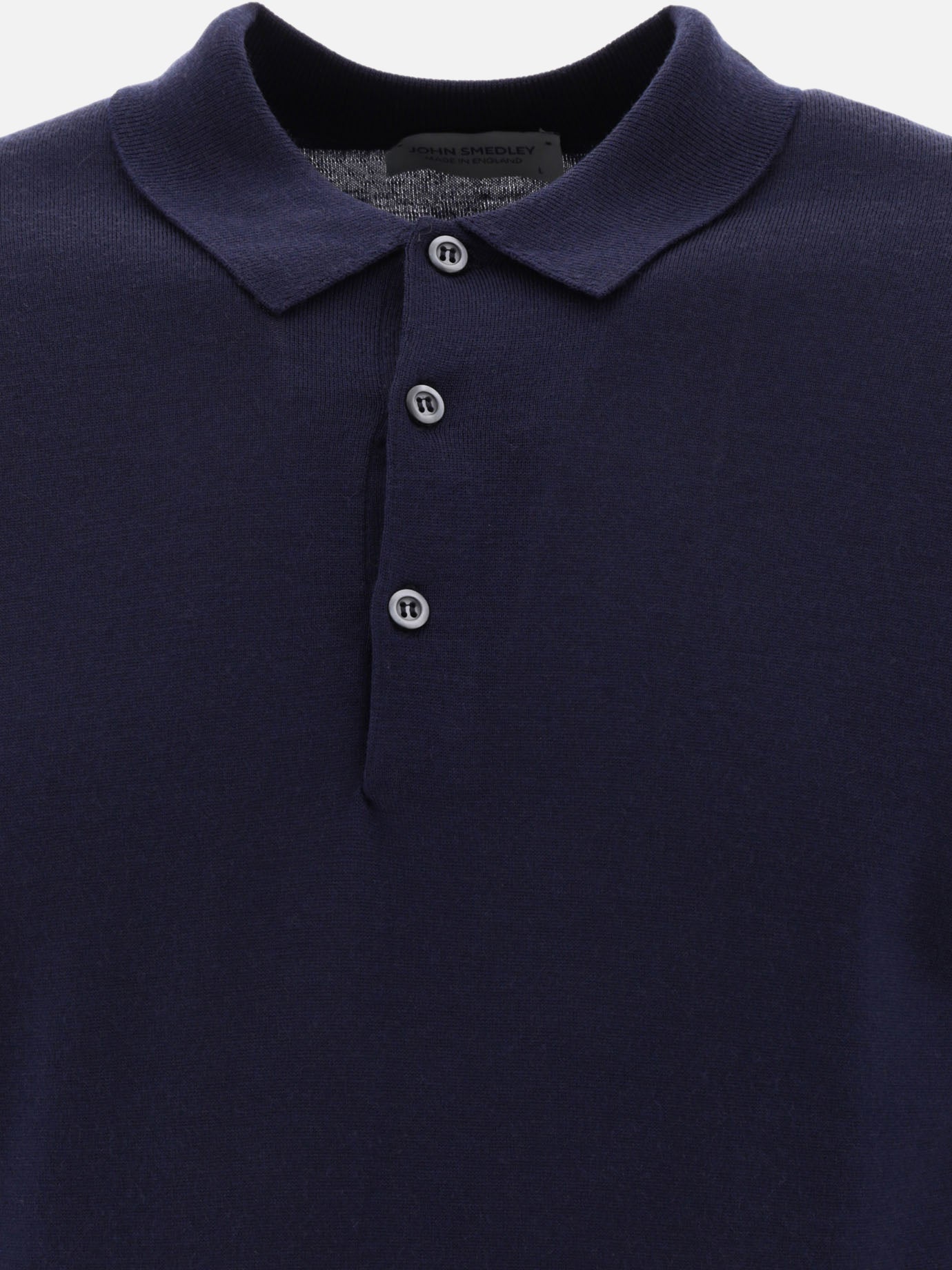 Polo con bottoni Solid colour  Blu - John Smedley Uomo | PDP | VIETTI Online Store | thumbnail_3