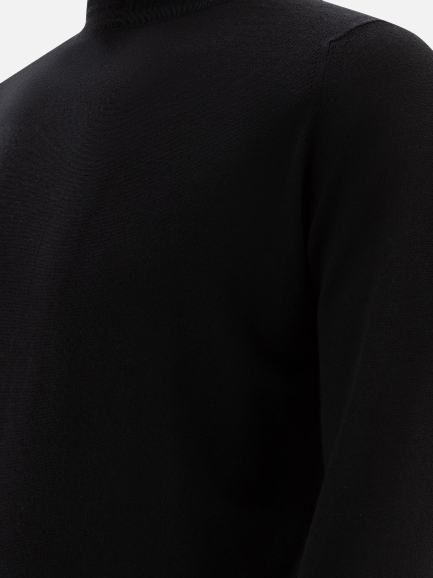 Turtleneck sweaters Solid colour  Black - John Smedley Men | PDP | VIETTI Online Store | thumbnail_4