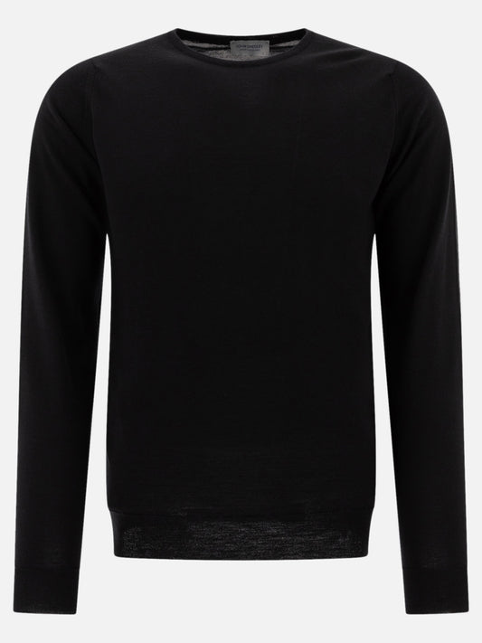 Crewneck sweaters Solid colour  Black - John Smedley Men | PLP | VIETTI Online Store 
