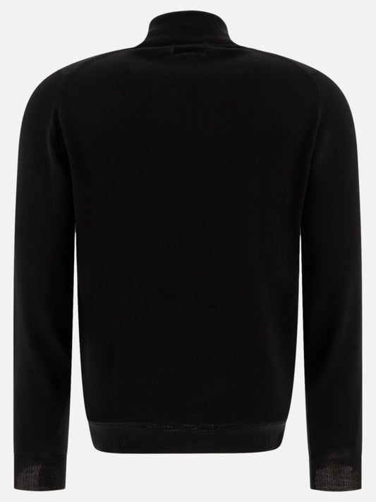 Maglioni con mezza zip Solid colour  Nero - John Smedley Uomo | PDP | VIETTI Online Store | 2

