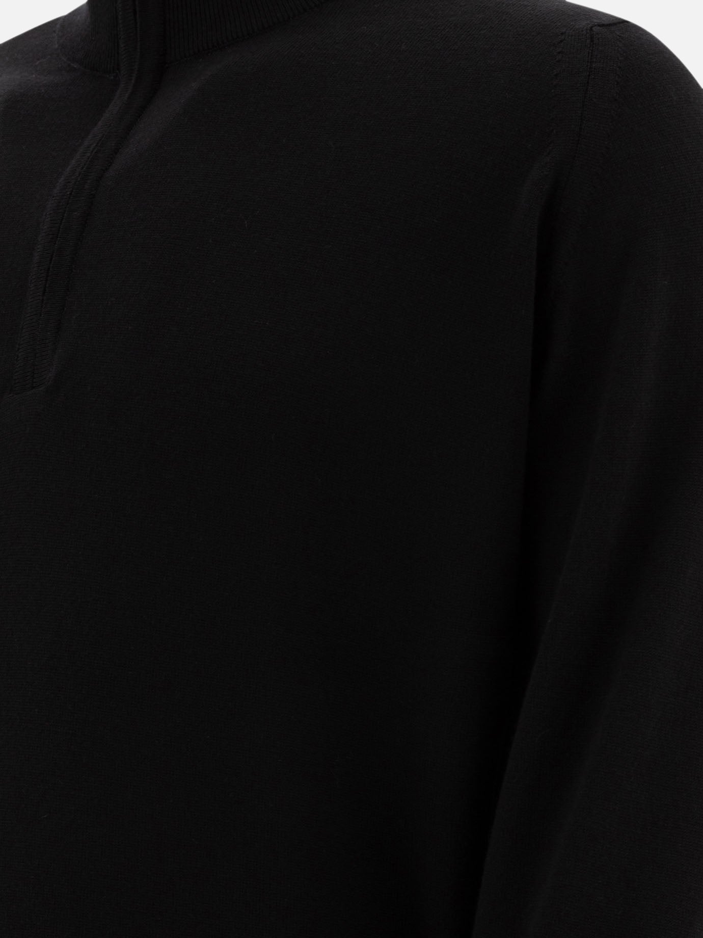 Maglioni con mezza zip Solid colour  Nero - John Smedley Uomo | PDP | VIETTI Online Store | Zoom-Modal_4
