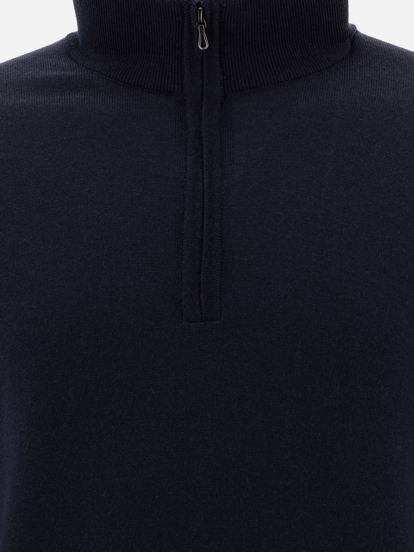 Half zip sweaters Solid colour  Blue - John Smedley Men | PDP | VIETTI Online Store | thumbnail_3