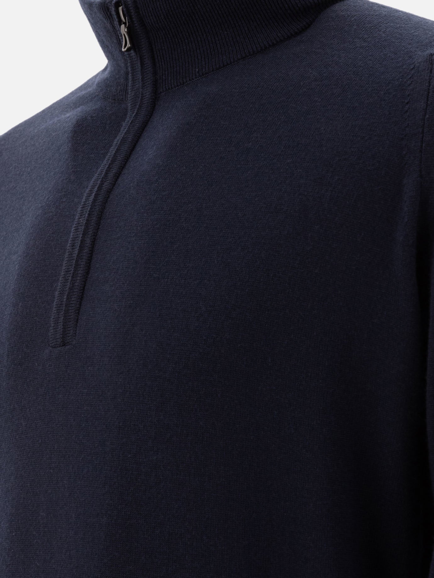 Half zip sweaters Solid colour  Blue - John Smedley Men | PDP | VIETTI Online Store | Zoom-Modal_4
