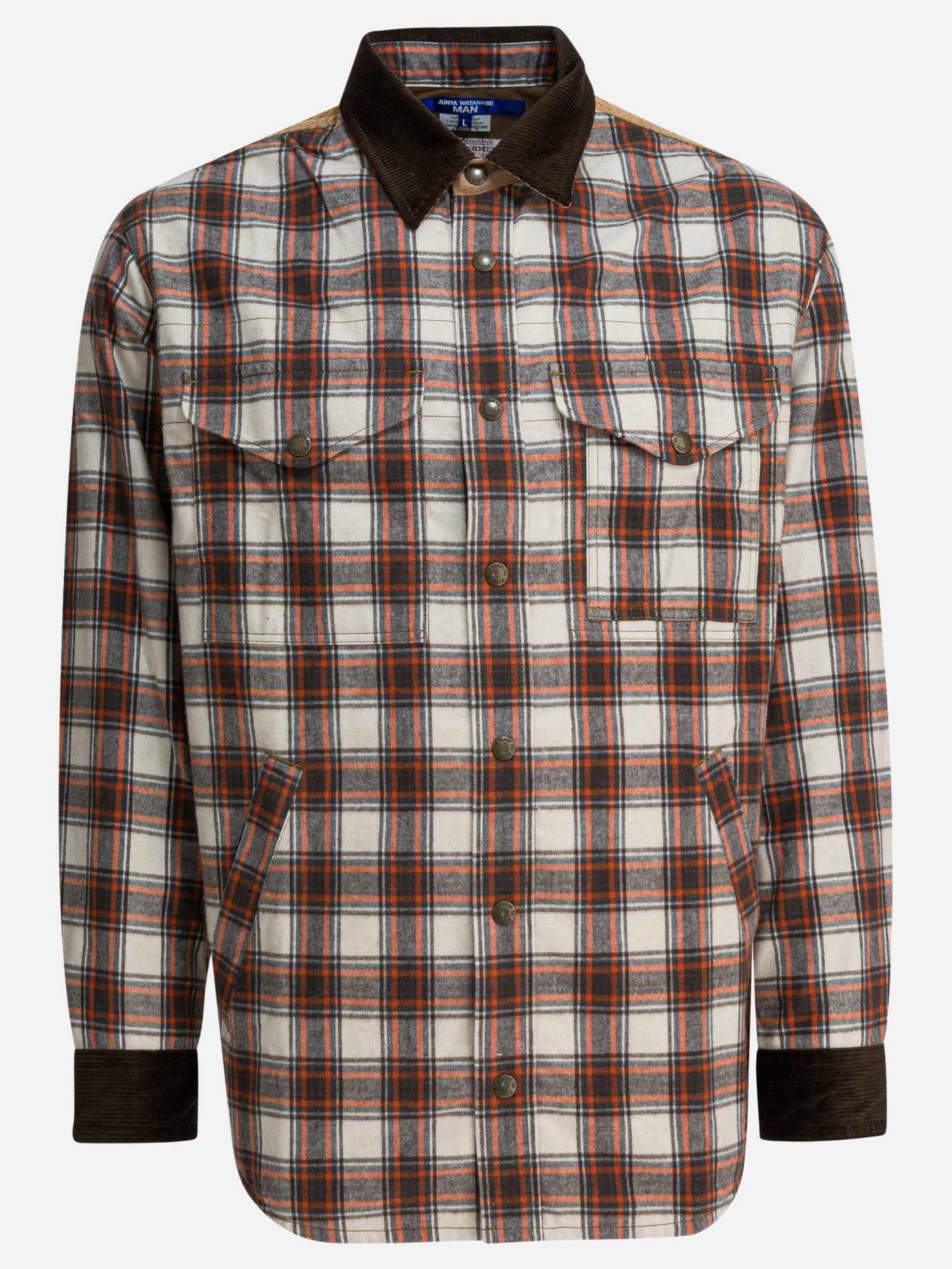 Giacche overshirt Check  Marrone - Junya Watanabe MAN Uomo | PDP | VIETTI Online Store | thumbnail