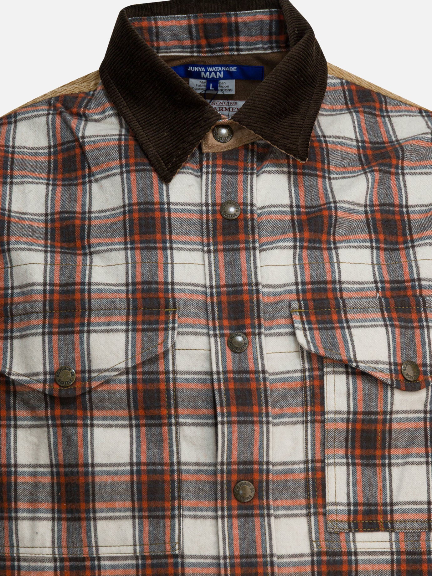 Giacche overshirt Check  Marrone - Junya Watanabe MAN Uomo | PDP | VIETTI Online Store | thumbnail_3