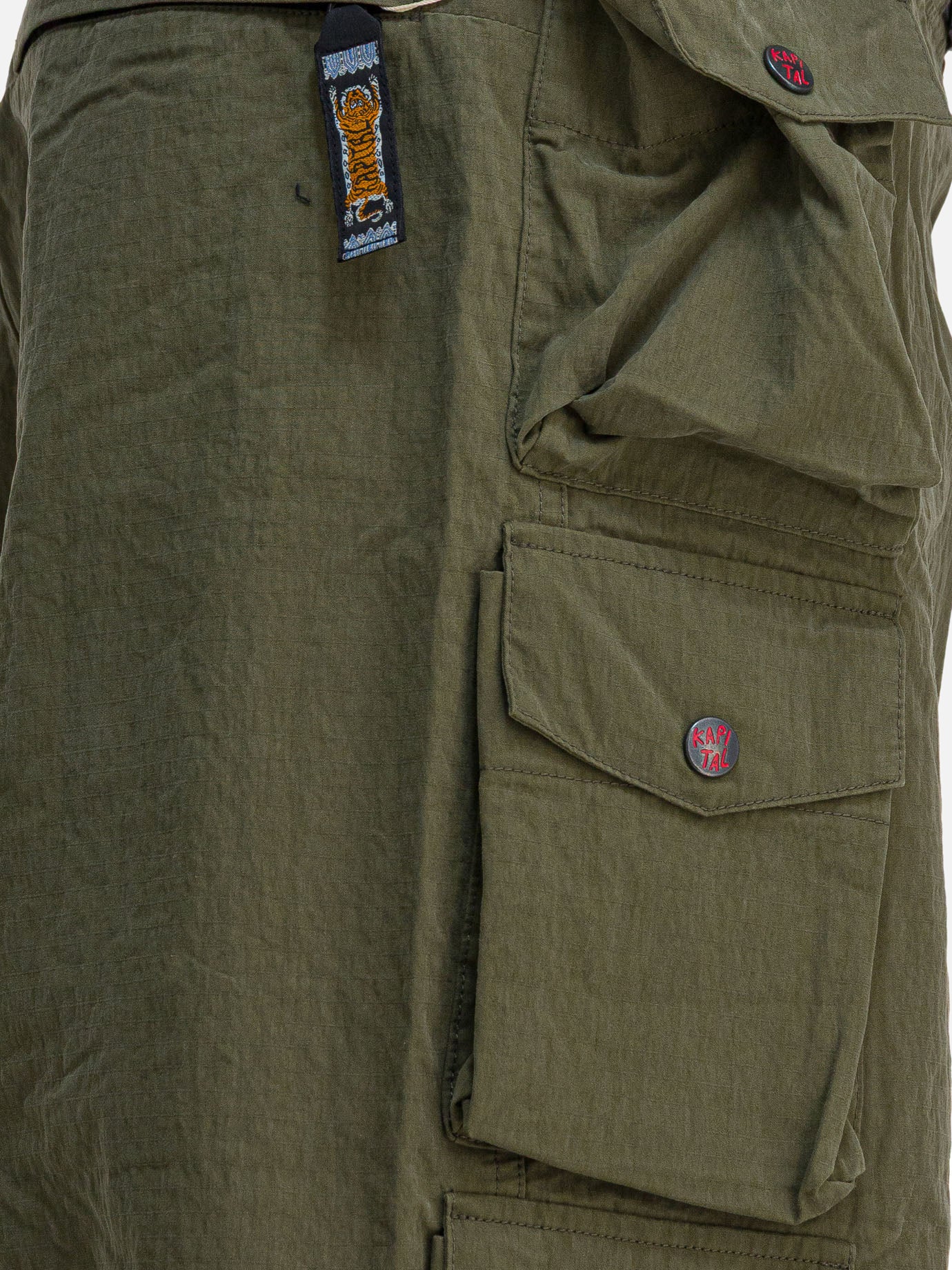 Short cargo Solid colour  Verde - KAPITAL Uomo | PDP | VIETTI Online Store | thumbnail_4