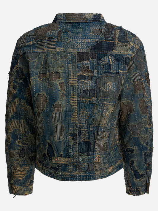 Giacche in denim Textured knit  Blu - KAPITAL Uomo | PDP | VIETTI Online Store | 2
