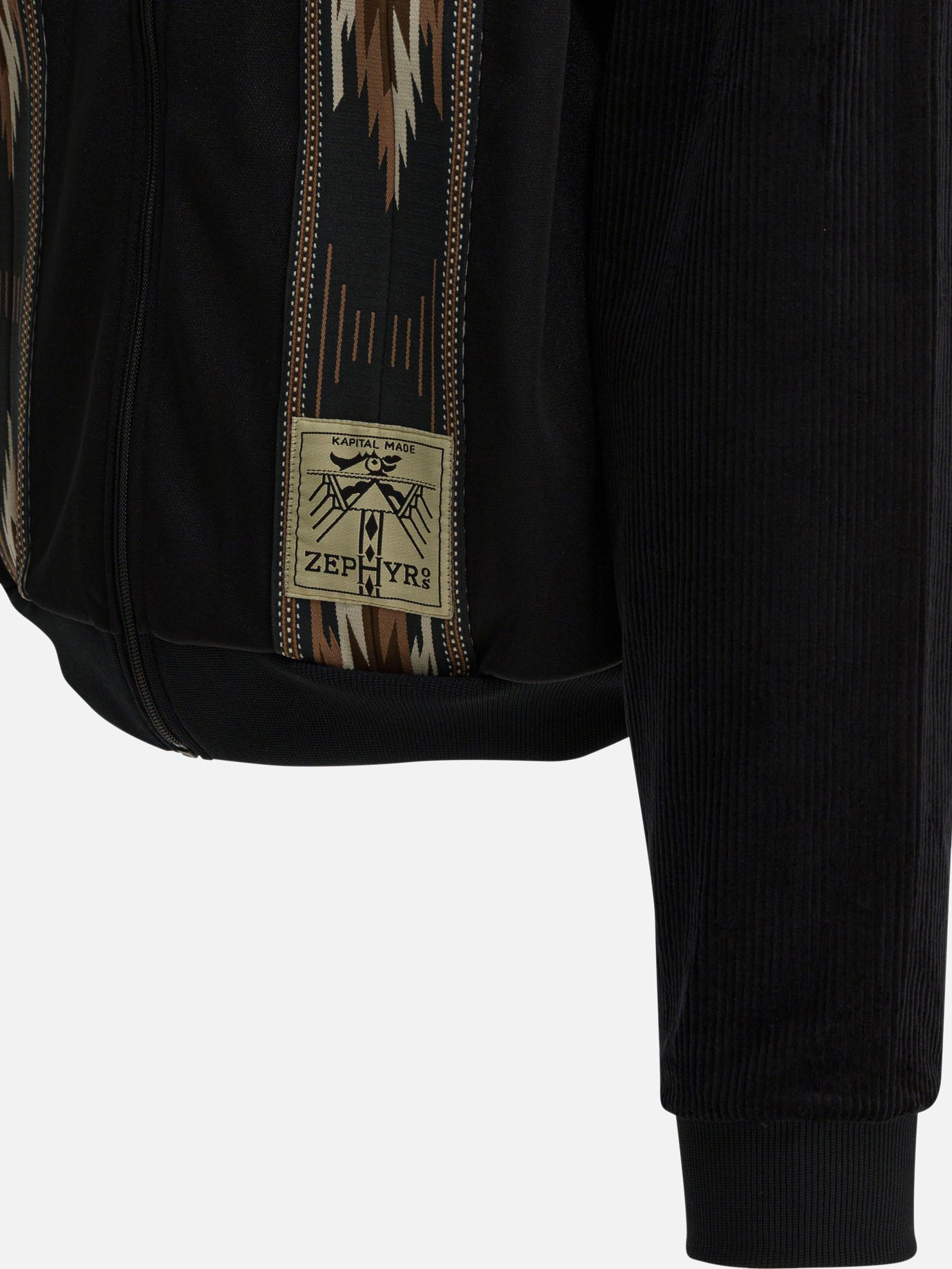 Felpe con zip Solid colour  Nero - KAPITAL Uomo | PDP | VIETTI Online Store | Zoom-Modal_4
