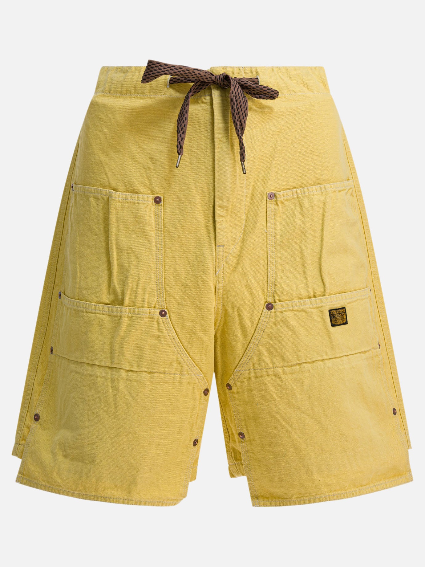 Short con lacci Solid colour  Giallo - KAPITAL Uomo | PDP | VIETTI Online Store | thumbnail