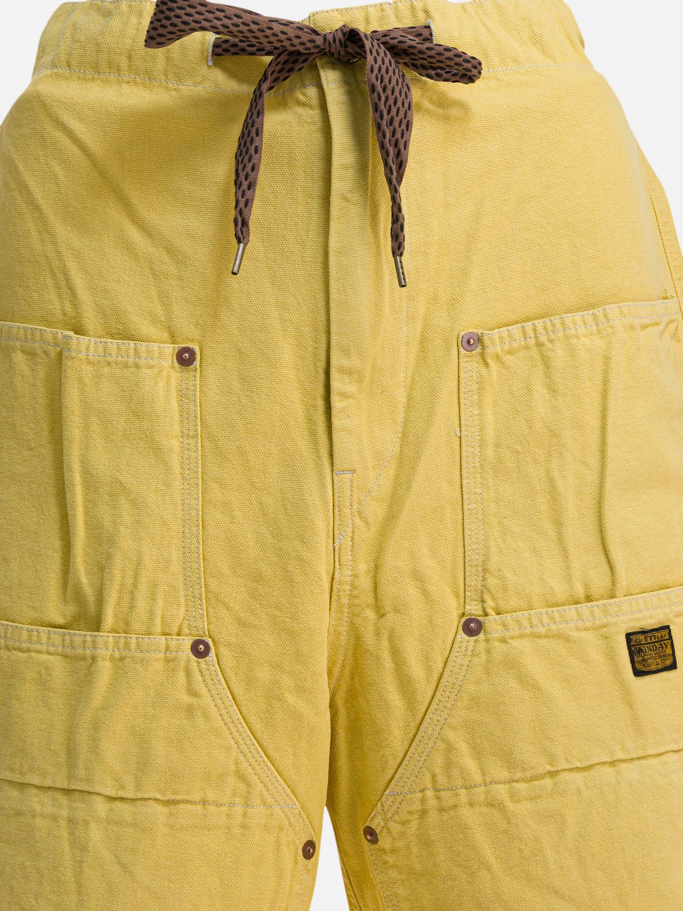 Short con lacci Solid colour  Giallo - KAPITAL Uomo | PDP | VIETTI Online Store | thumbnail_3