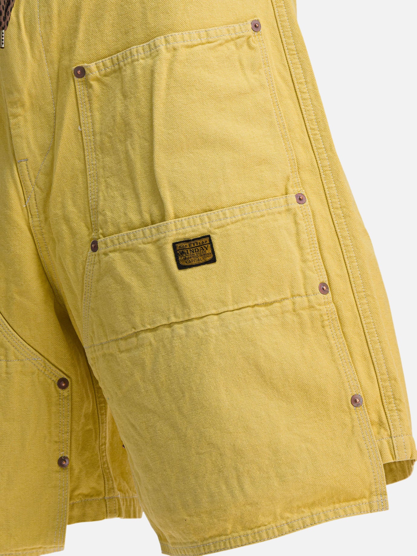 Short con lacci Solid colour  Giallo - KAPITAL Uomo | PDP | VIETTI Online Store | thumbnail_4