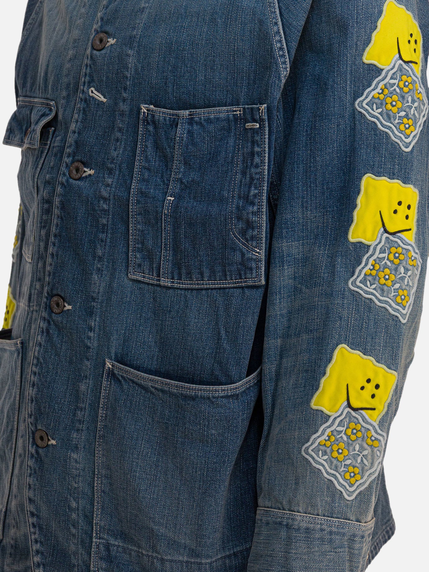 Denim jackets Solid colour  Blue - KAPITAL Men | PDP | VIETTI Online Store | thumbnail_4