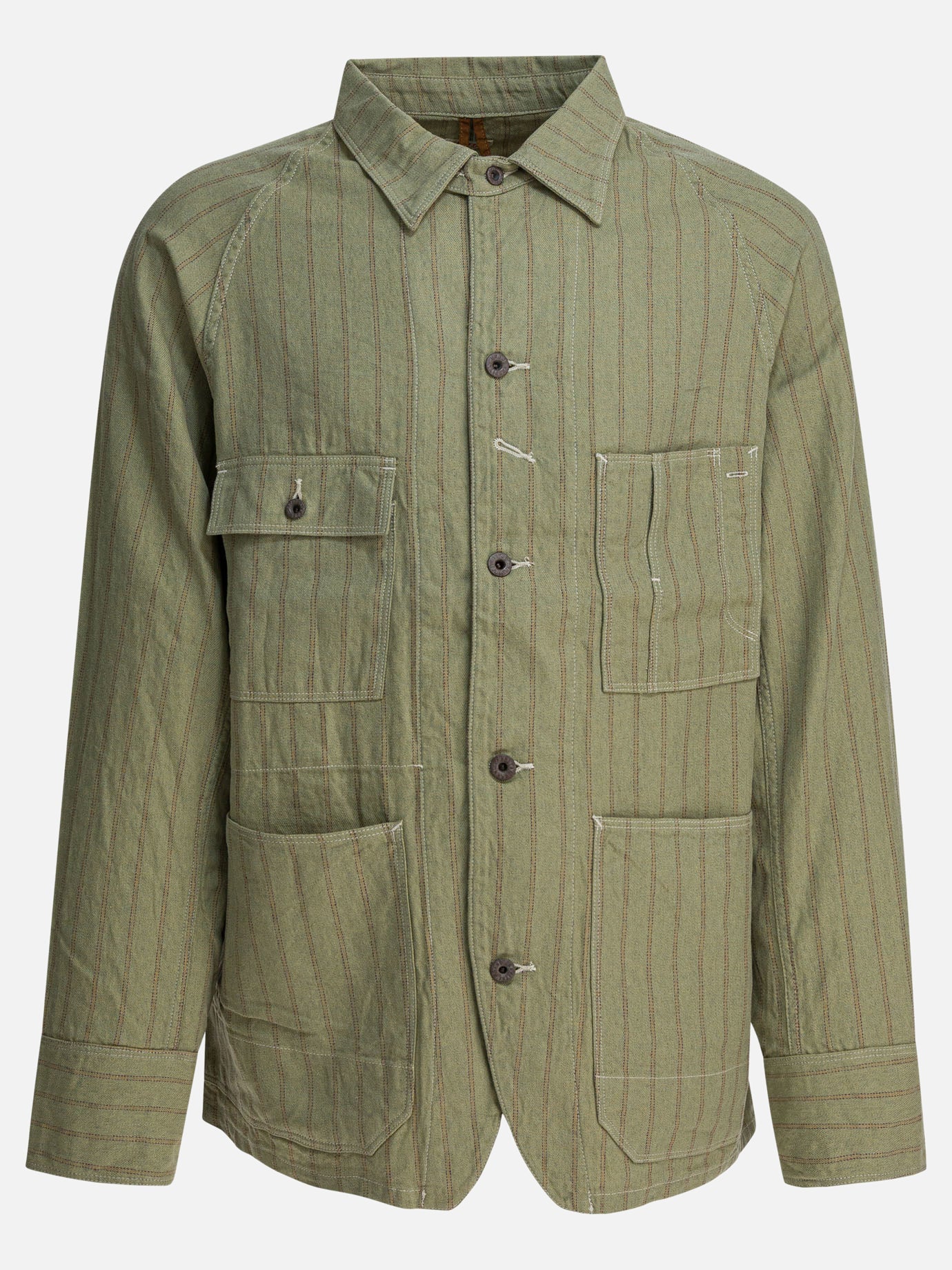 Giacche overshirt Striped  Verde - KAPITAL Uomo | PDP | VIETTI Online Store | Zoom-Modal
