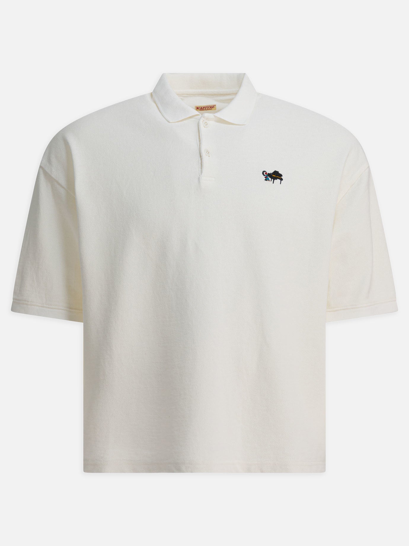 Polo shirts with buttons Solid colour  White - KAPITAL Men | PDP | VIETTI Online Store | thumbnail
