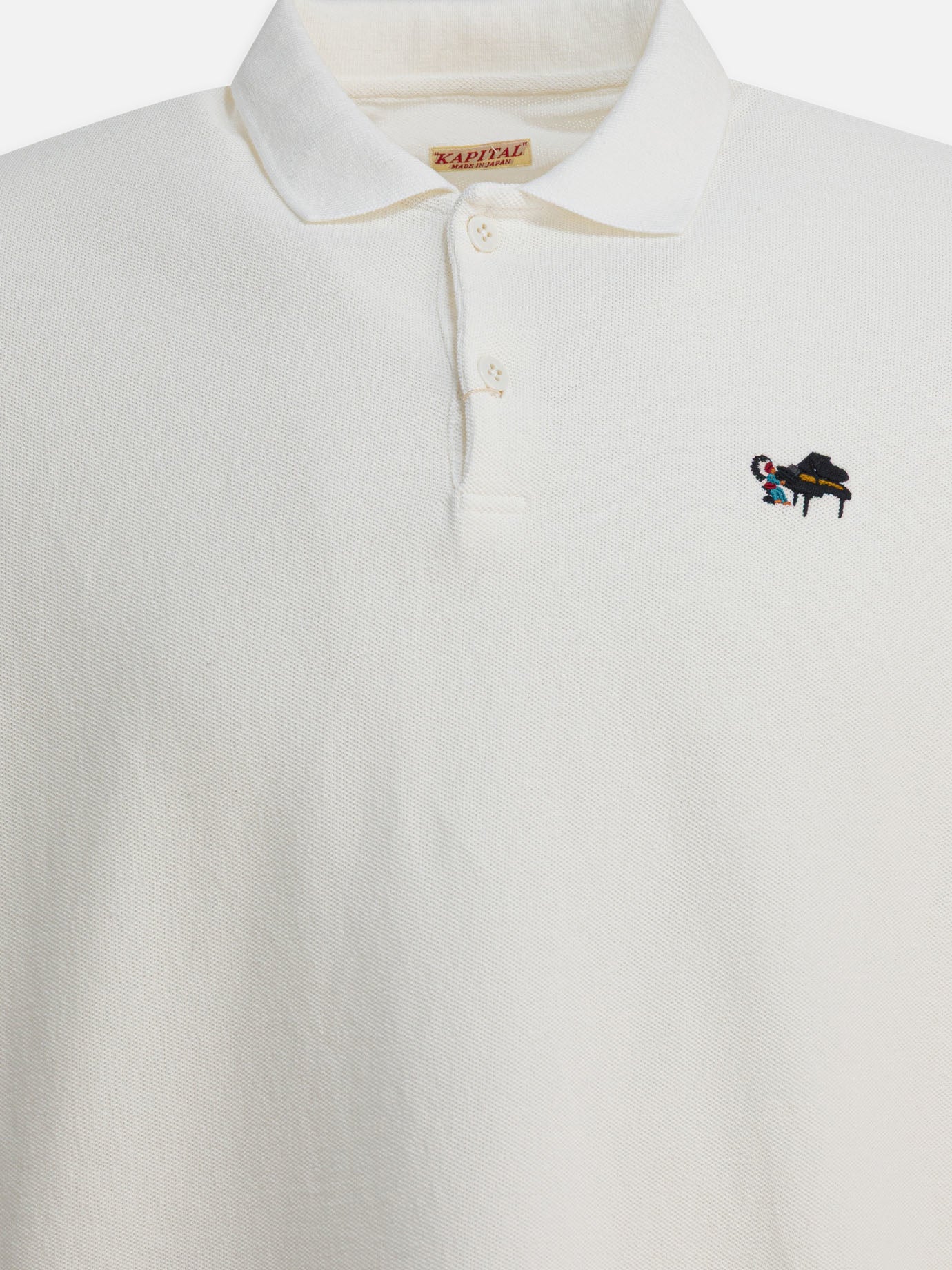 Polo shirts with buttons Solid colour  White - KAPITAL Men | PDP | VIETTI Online Store | Zoom-Modal_3
