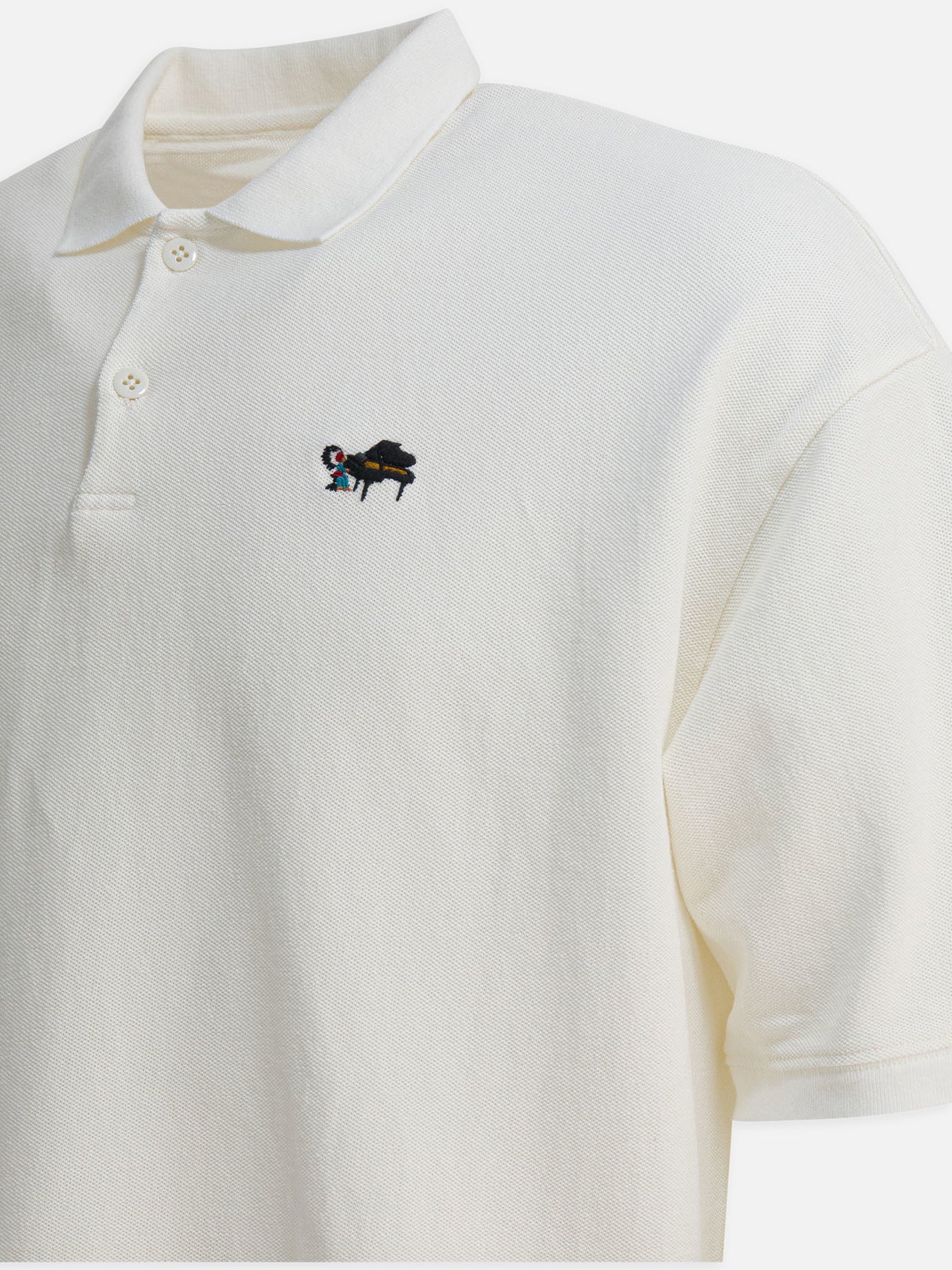 Polo shirts with buttons Solid colour  White - KAPITAL Men | PDP | VIETTI Online Store | Zoom-Modal_4
