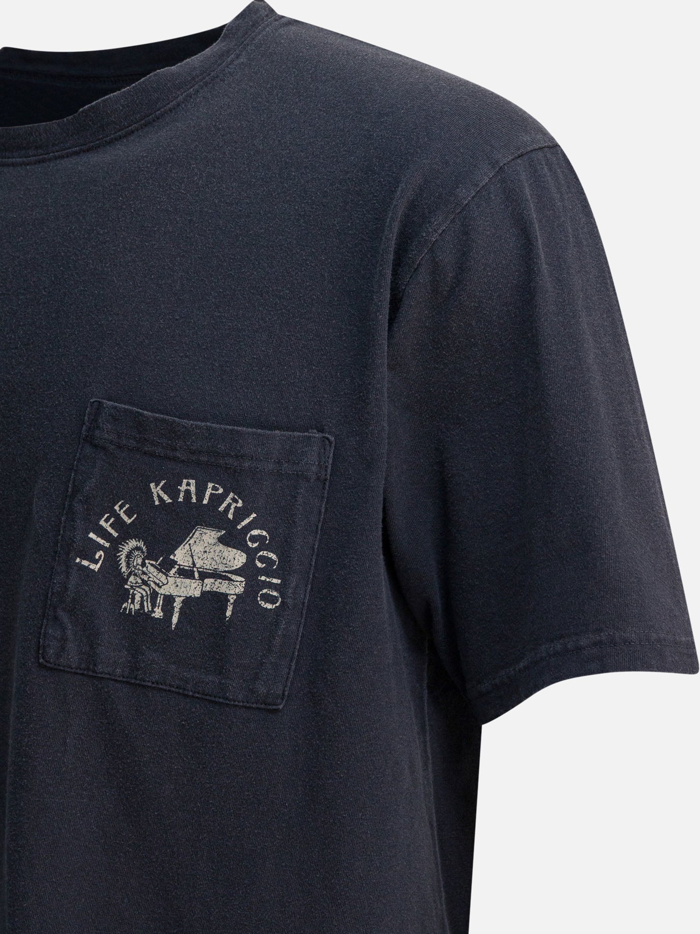 T-shirt girocollo Graphics  Nero - KAPITAL Uomo | PDP | VIETTI Online Store | thumbnail_4