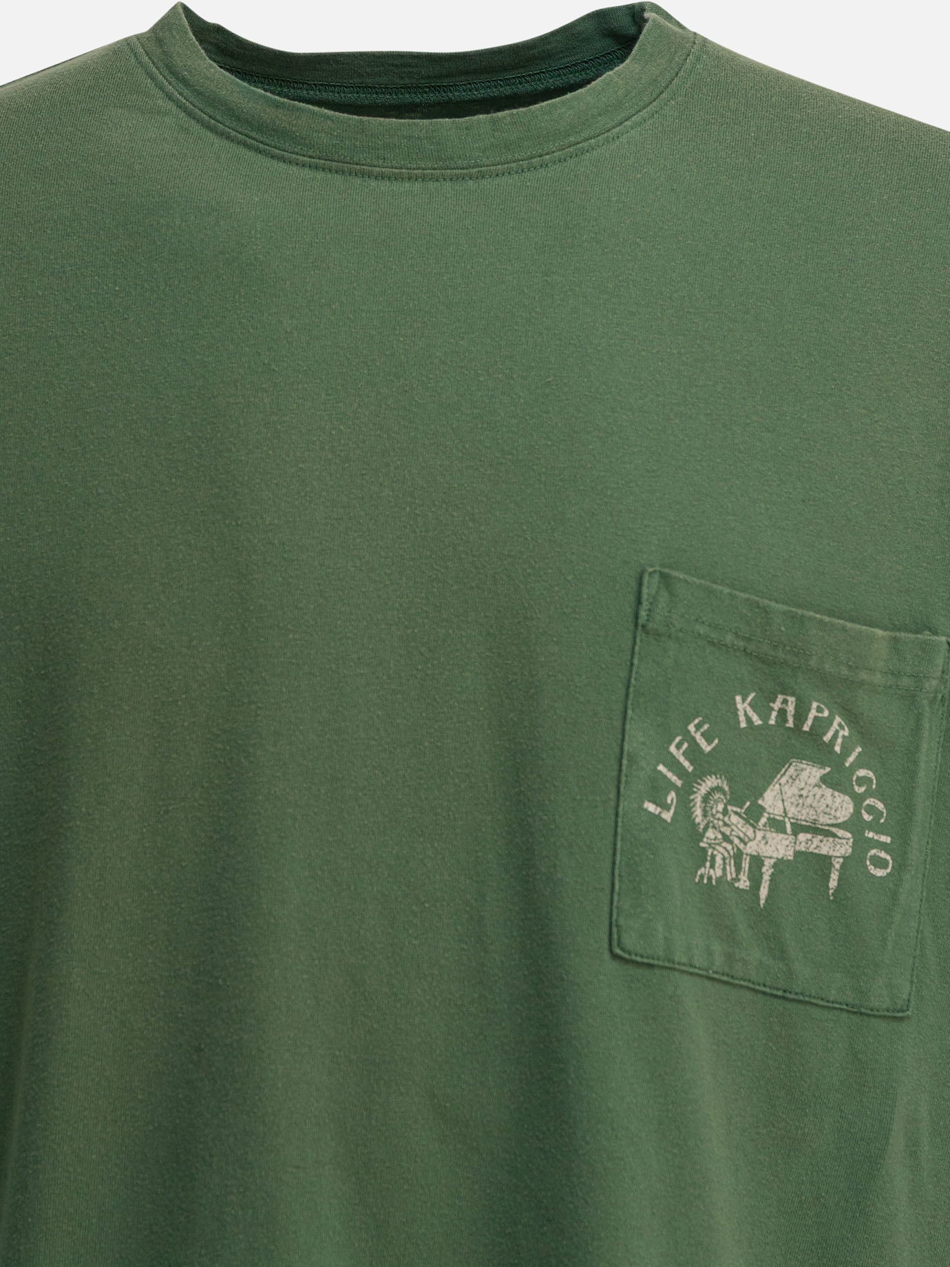 T-shirt girocollo Graphics  Verde - KAPITAL Uomo | PDP | VIETTI Online Store | Zoom-Modal_3
