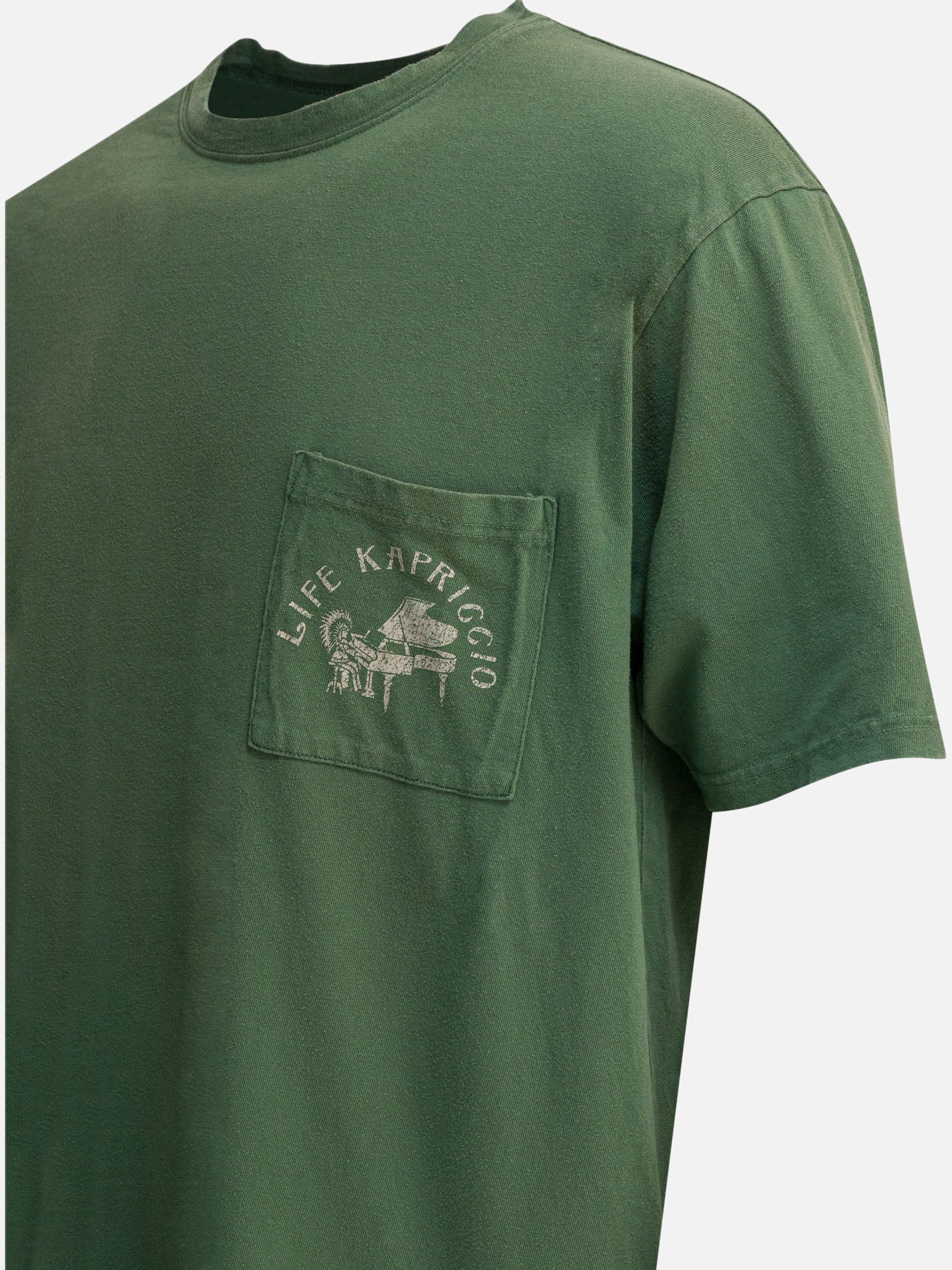 T-shirt girocollo Graphics  Verde - KAPITAL Uomo | PDP | VIETTI Online Store | Zoom-Modal_4
