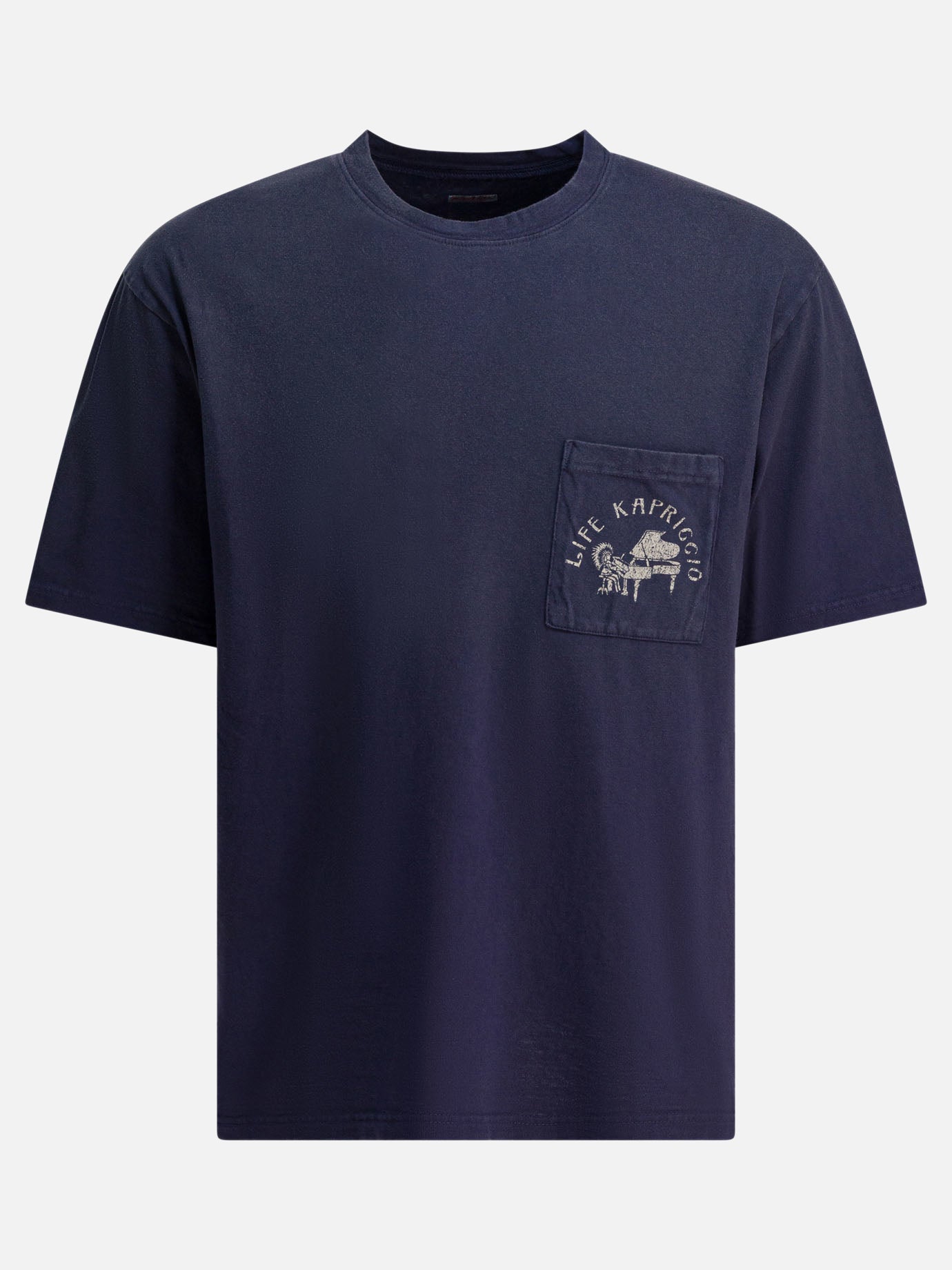 T-shirt girocollo Graphics  Blu - KAPITAL Uomo | PDP | VIETTI Online Store | thumbnail