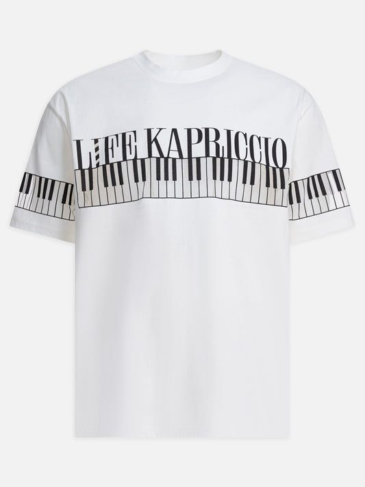 T-shirt girocollo Graphics  Bianco - KAPITAL Uomo | PLP | VIETTI Online Store 
