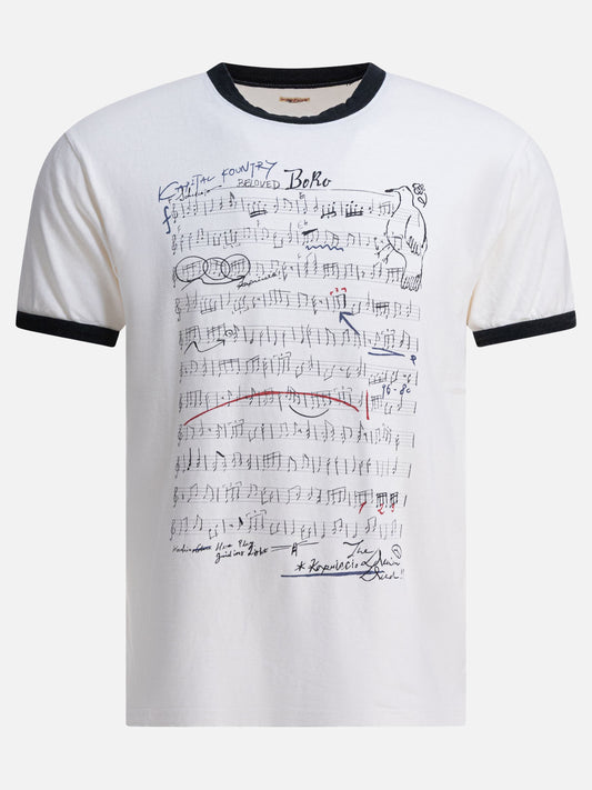 T-shirt girocollo Graphics  Bianco - KAPITAL Uomo | PLP | VIETTI Online Store 
