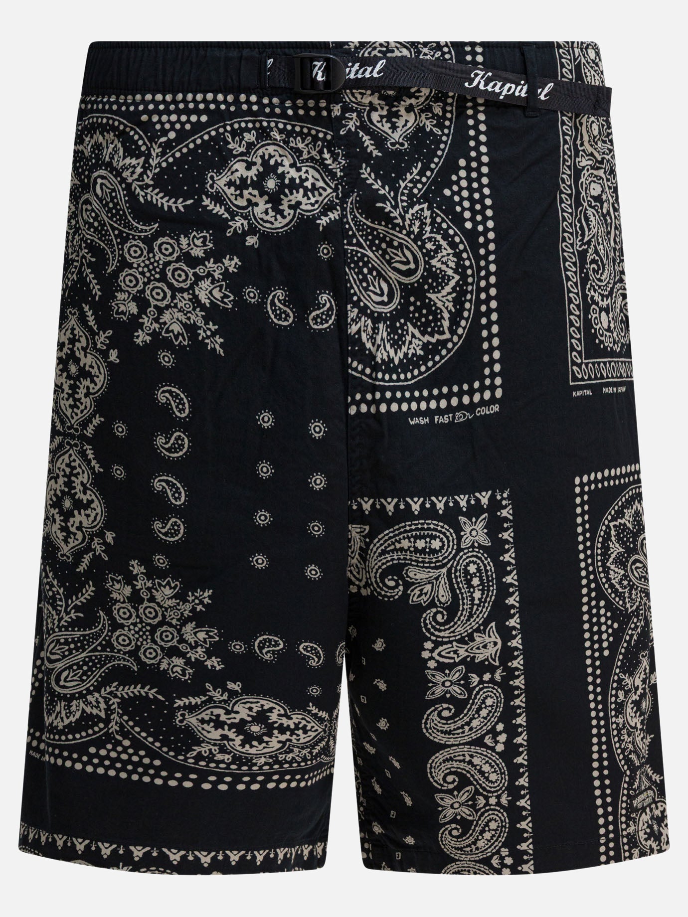 Short con lacci Paisley  Nero - KAPITAL Uomo | PDP | VIETTI Online Store | thumbnail