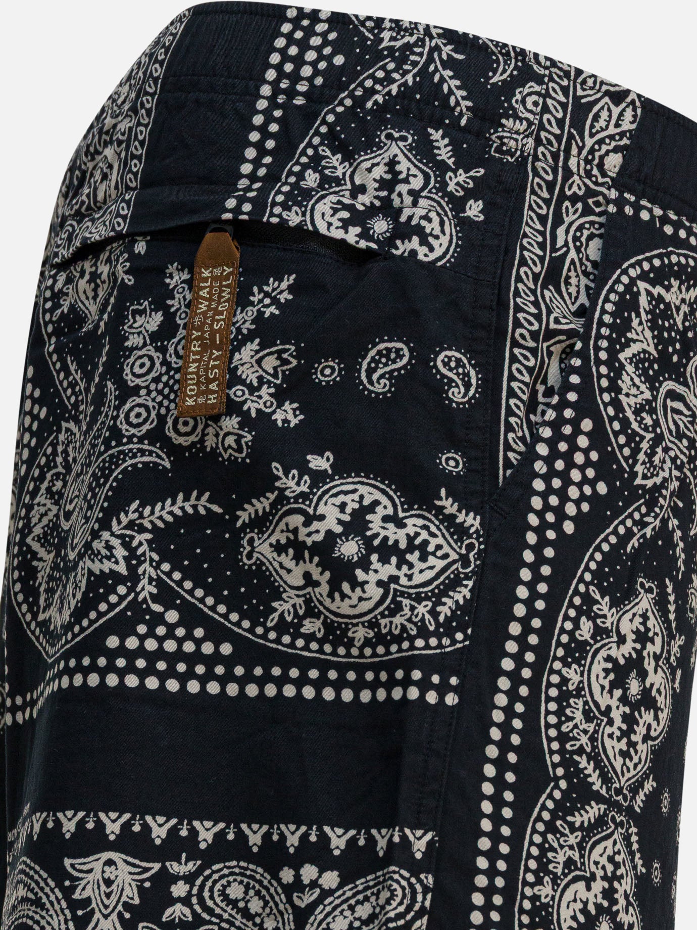 Short con lacci Paisley  Nero - KAPITAL Uomo | PDP | VIETTI Online Store | thumbnail_4