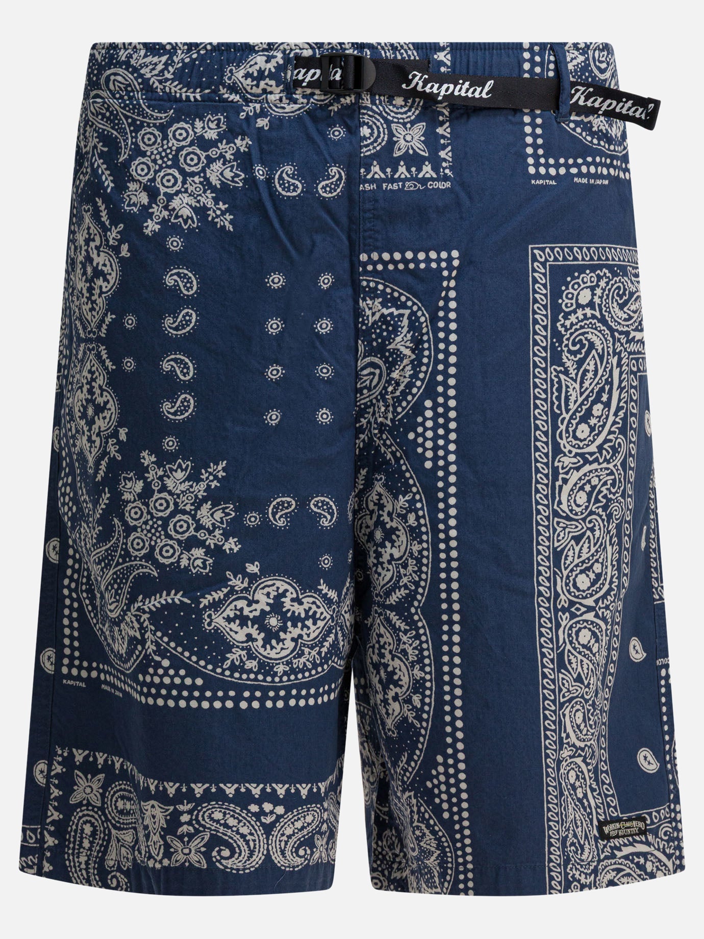 Short con lacci Paisley  Blu - KAPITAL Uomo | PDP | VIETTI Online Store | Zoom-Modal
