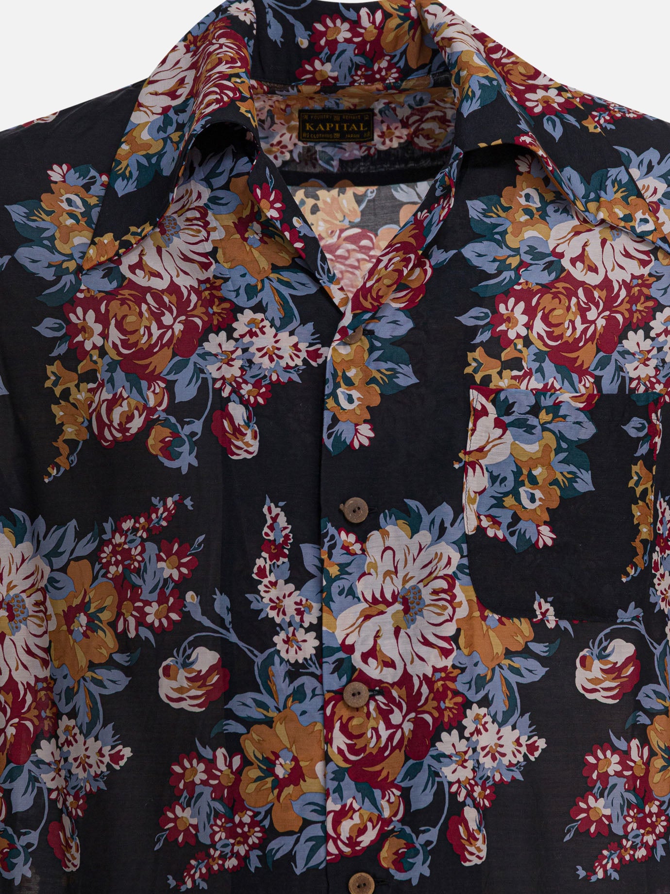 Camicie casual Floral  Nero - KAPITAL Uomo | PDP | VIETTI Online Store | thumbnail_3