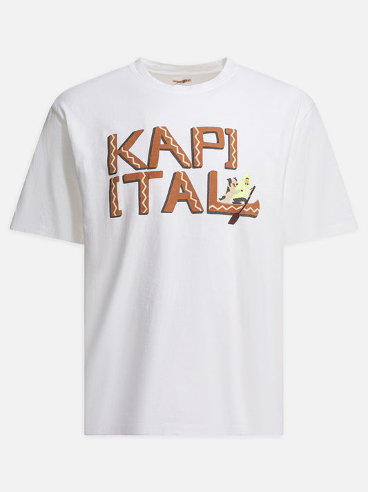 T-shirt girocollo Graphics  Arancione - KAPITAL Uomo | VIETTI Online Store 
