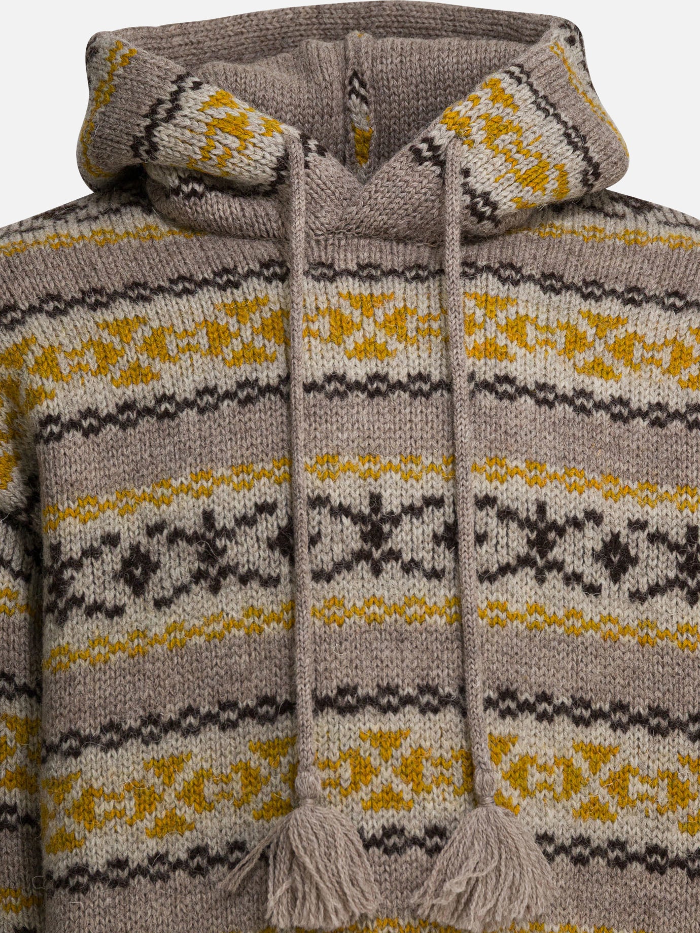 Maglioni con cappuccio Textured knit  Giallo - KAPITAL Uomo | PDP | VIETTI Online Store | Zoom-Modal_3
