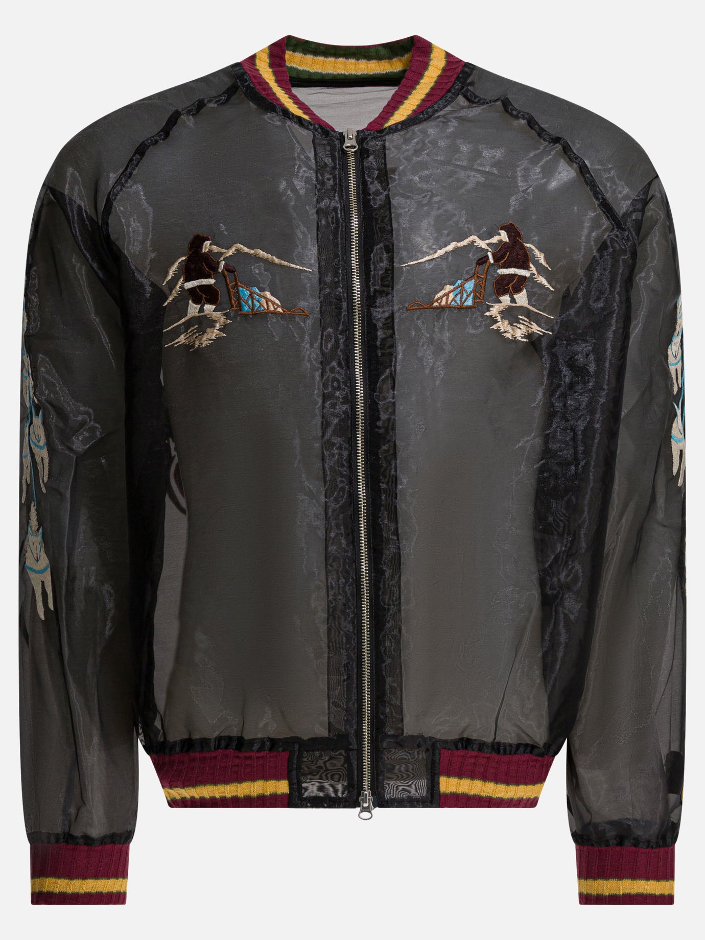 Bomber Embroidered  Nero - KAPITAL Uomo | PDP | VIETTI Online Store | Zoom-Modal
