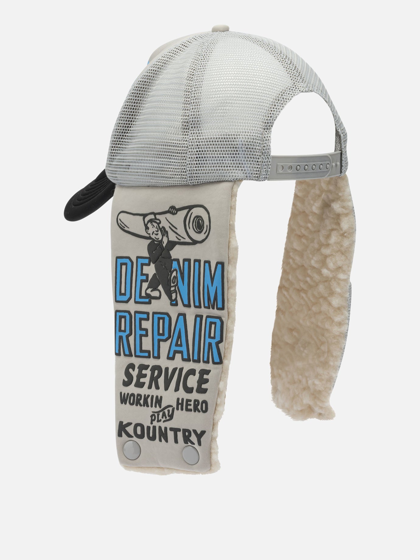 Cappelli trucker 100% polyester  Grigio - KAPITAL Uomo | PDP | VIETTI Online Store | Zoom-Modal_3
