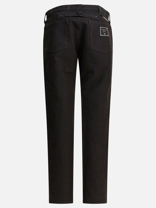 Jeans a gamba dritta Solid colour  Nero - KAPITAL Uomo | PLP | VIETTI Online Store | 2
