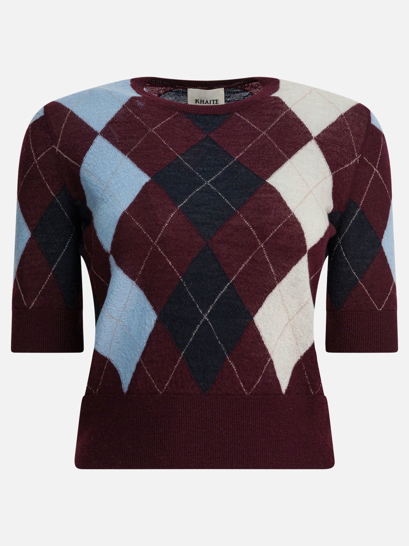 Maglioni girocollo Argyle  Bordeaux - Khaite Donna | PDP | VIETTI Online Store | Zoom-Modal
