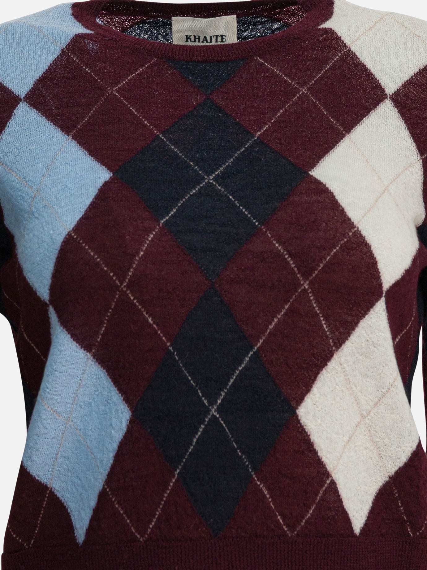 Maglioni girocollo Argyle  Bordeaux - Khaite Donna | PDP | VIETTI Online Store | thumbnail_3