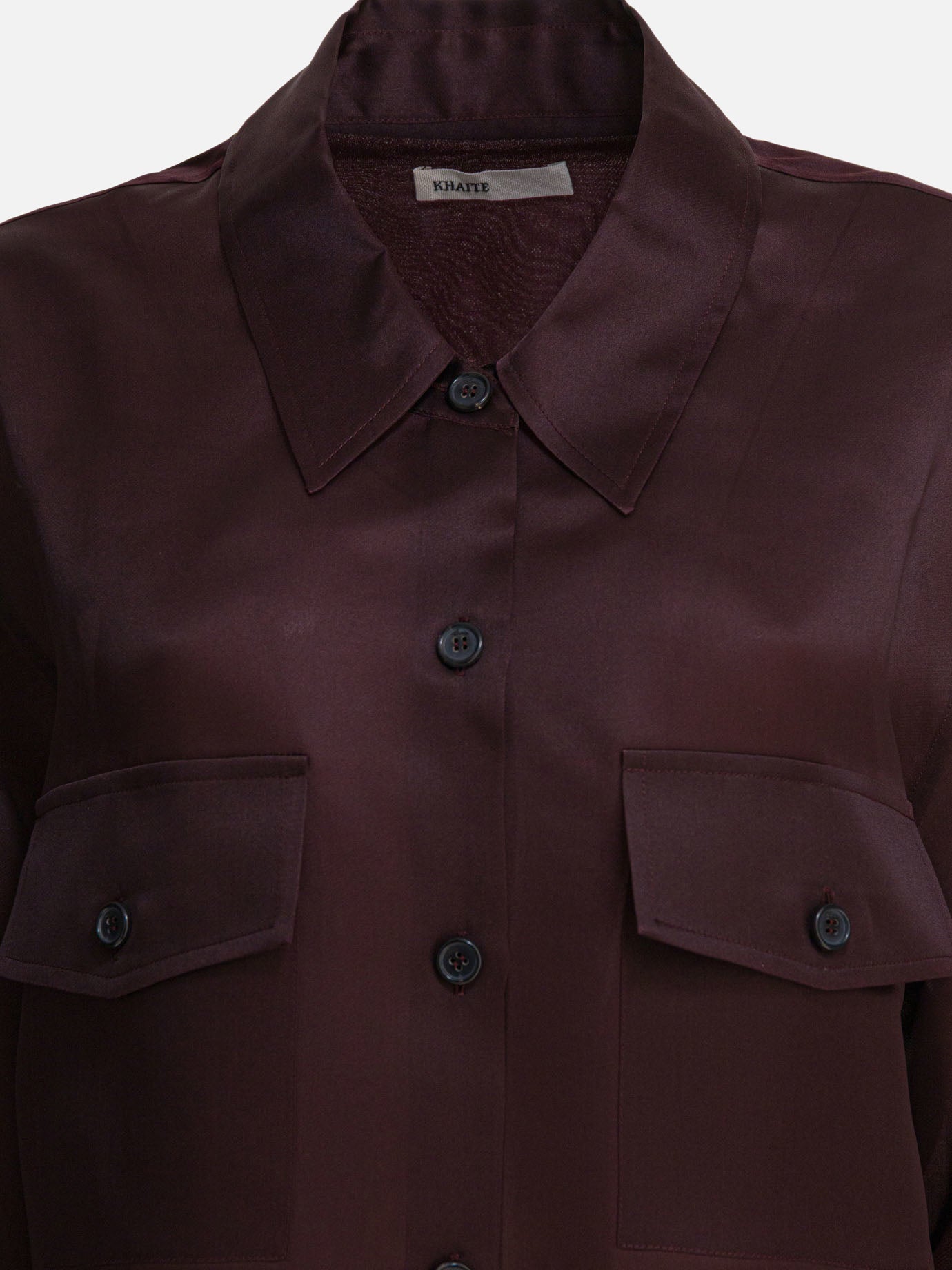 Casual shirts Solid colour  Bordeaux - Khaite Women | PDP | VIETTI Online Store | thumbnail_3
