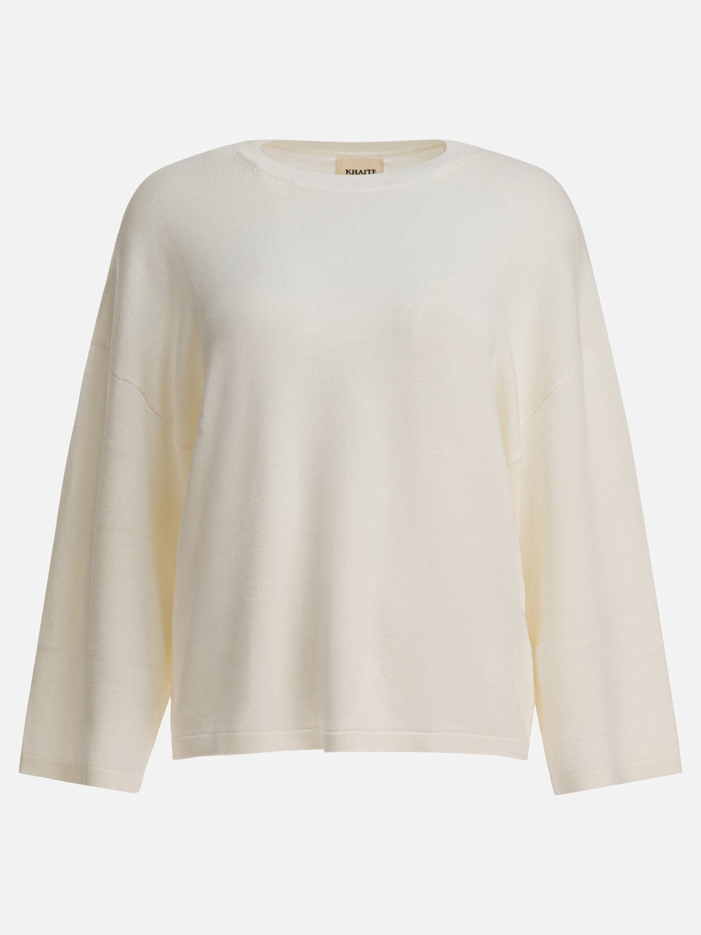 Crewneck sweaters Solid colour  White - Khaite Women | PDP | VIETTI Online Store | thumbnail