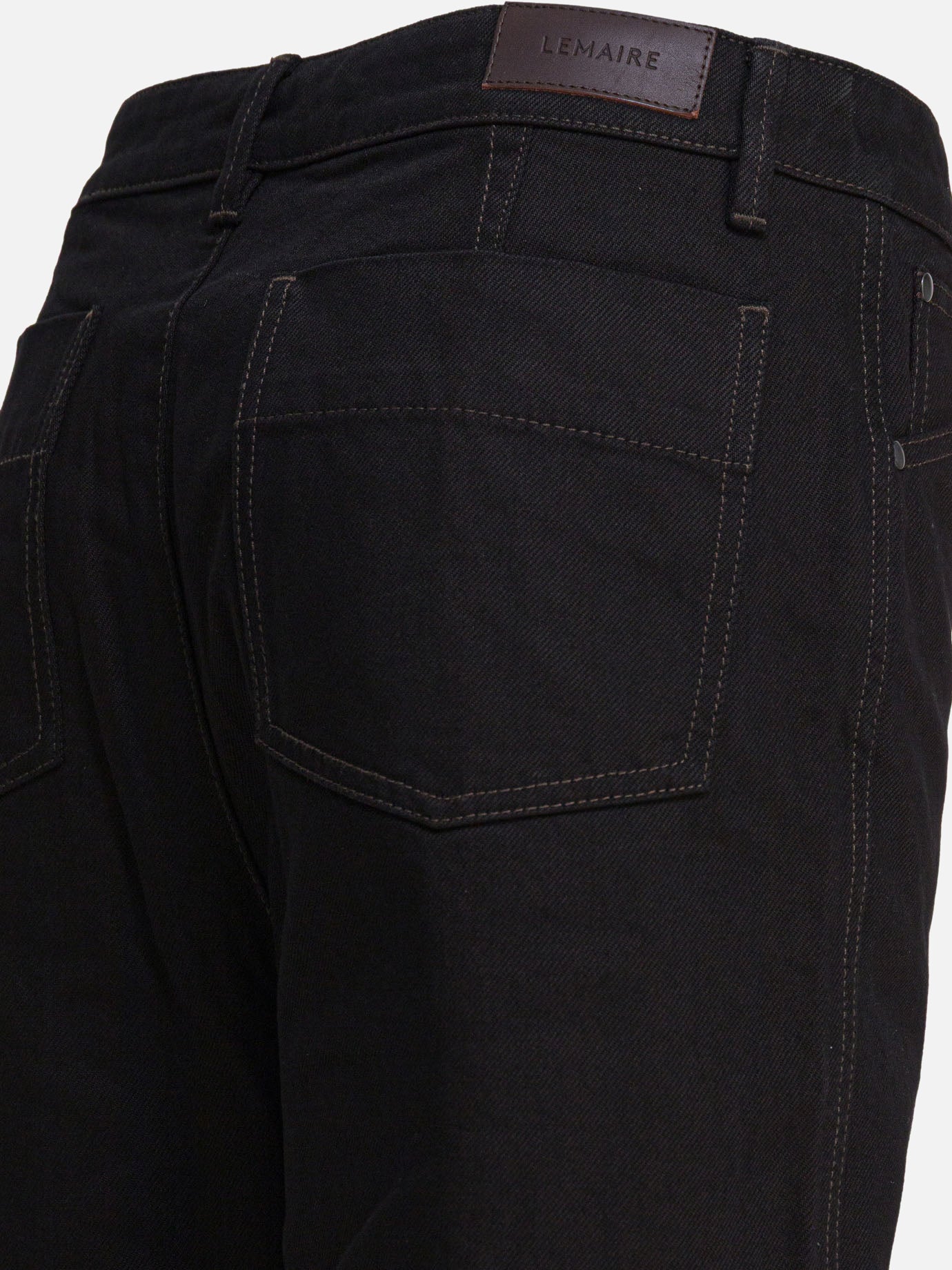 Jeans a gamba dritta Solid colour  Nero - Lemaire Donna | PDP | VIETTI Online Store | thumbnail_4