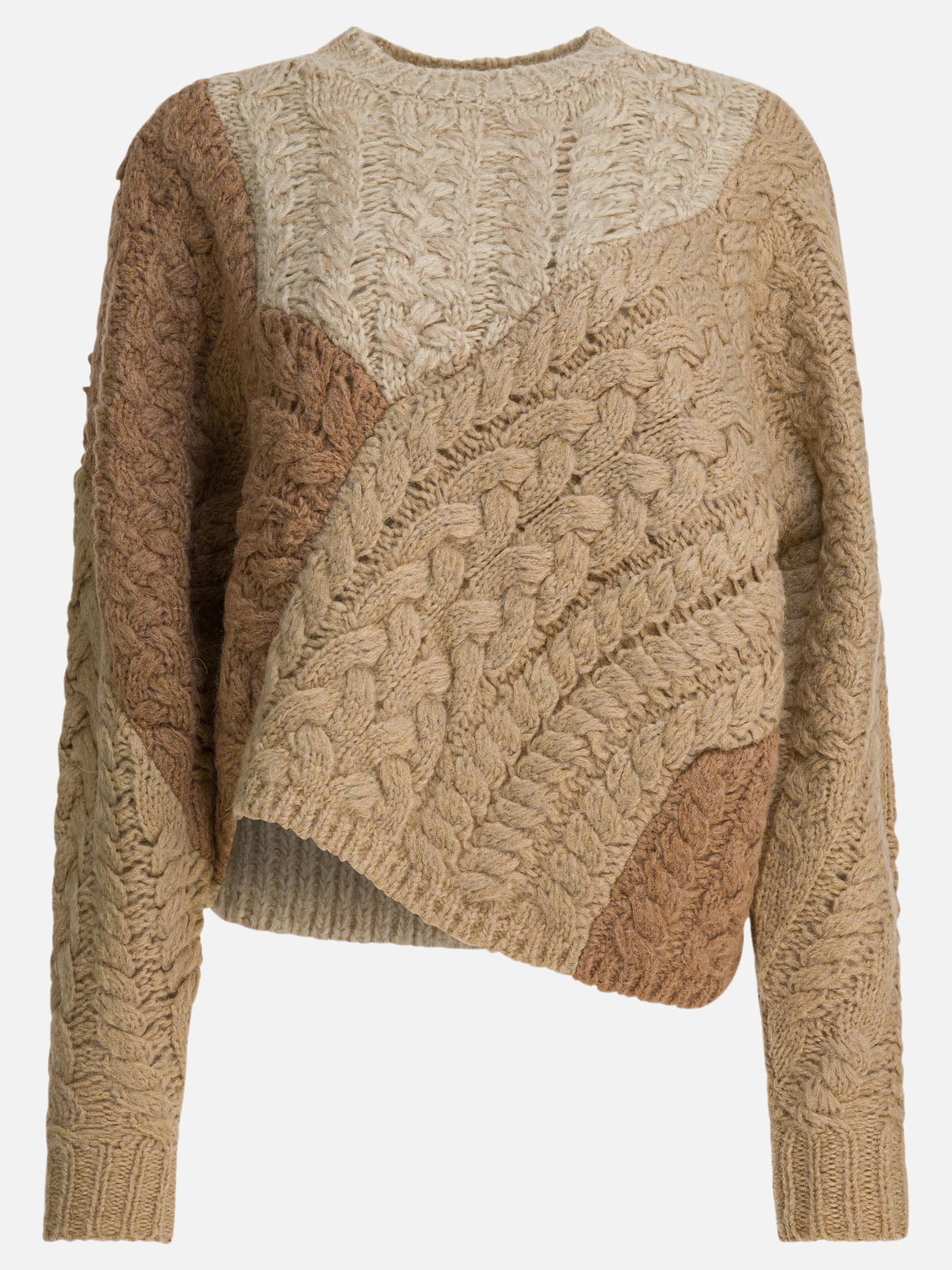 Crewneck sweaters Textured knit  Beige - Marant Étoile Women | PDP | VIETTI Online Store | Zoom-Modal
