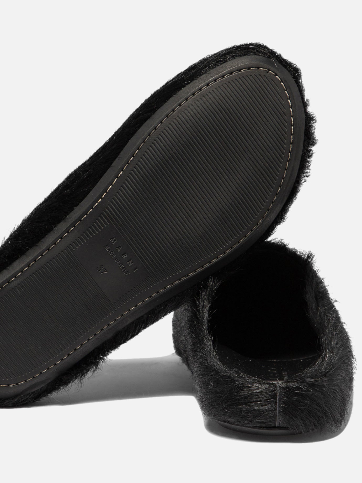 Slippers 100% calf hair - 100% rubber  Black - Marni Women | PDP | VIETTI Online Store | Zoom-Modal_5
