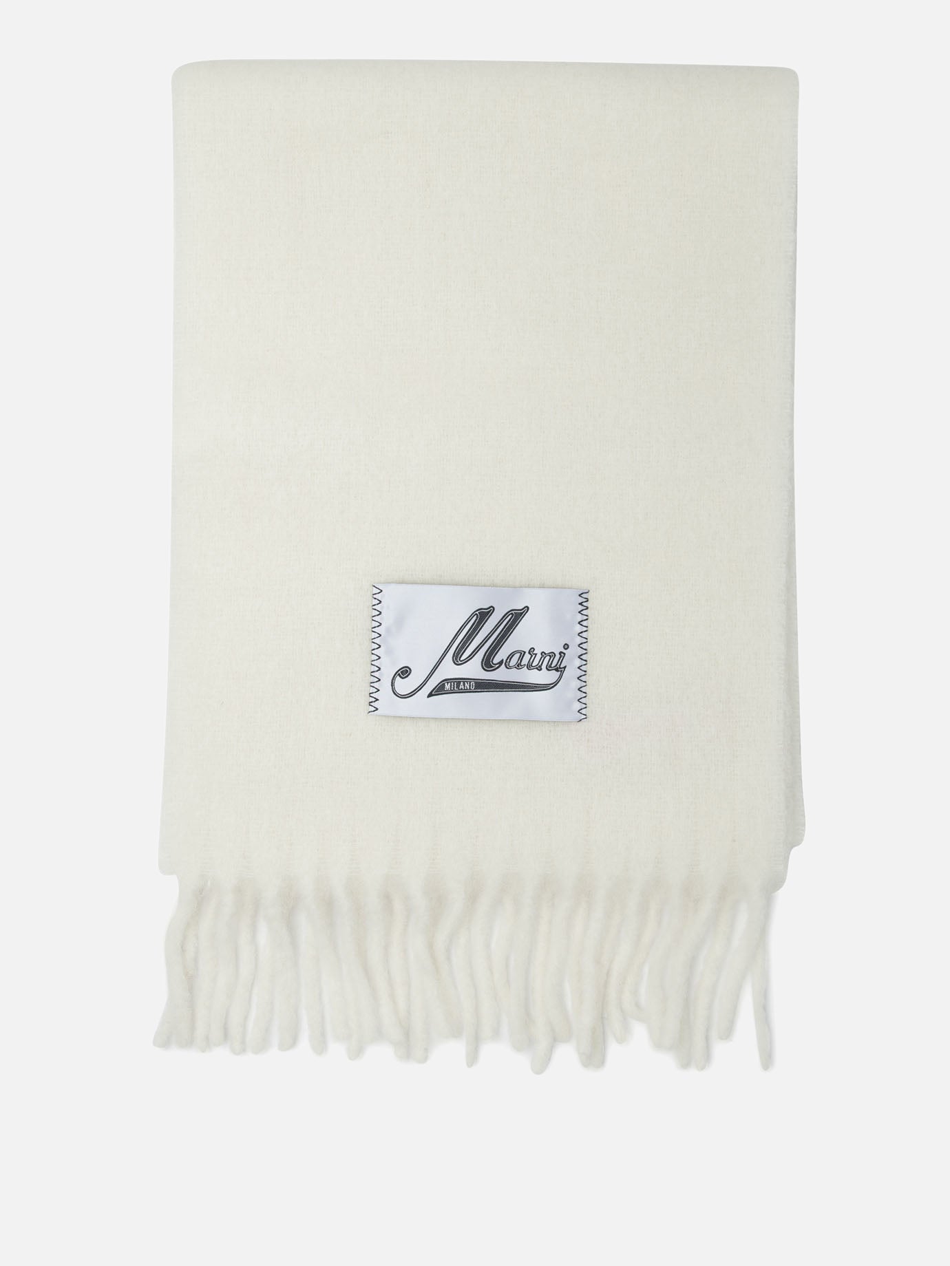 Fringed scarves 80% alpaca 20% polyamide  White - Marni Women | PDP | VIETTI Online Store | thumbnail
