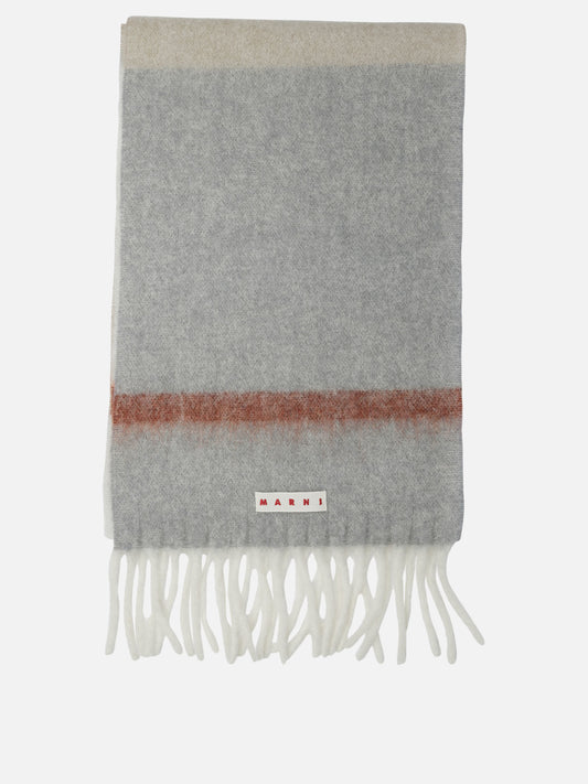 Sciarpe con frange 28% mohair 28% alpaca 24% virgin wool 20% polyamide  Grigio - Marni Donna | PLP | VIETTI Online Store 
