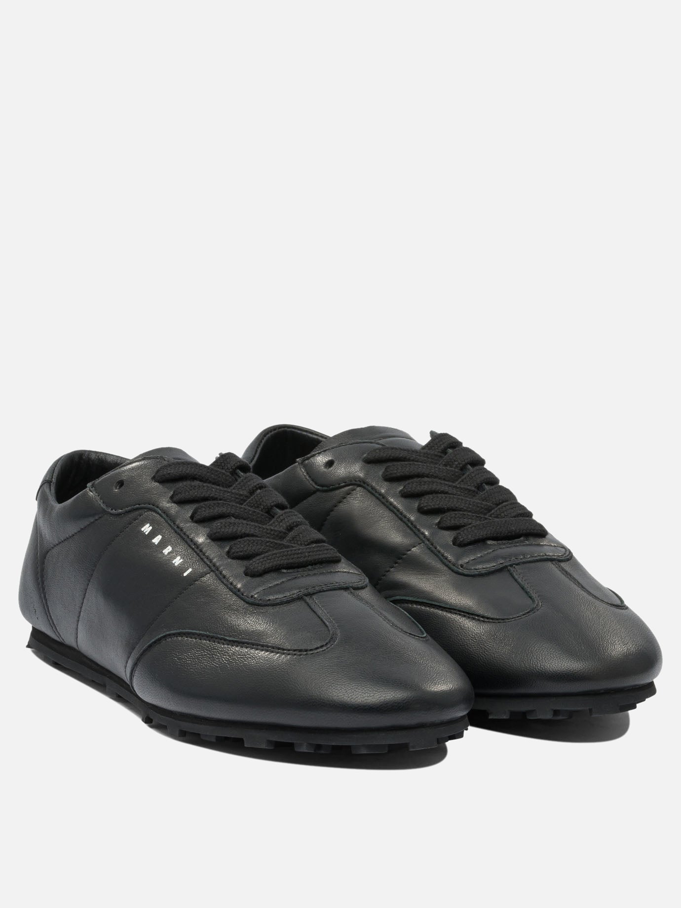 Low top sneakers 100% leather - 100% rubber  Black - Marni Women | PDP | VIETTI Online Store | thumbnail_2