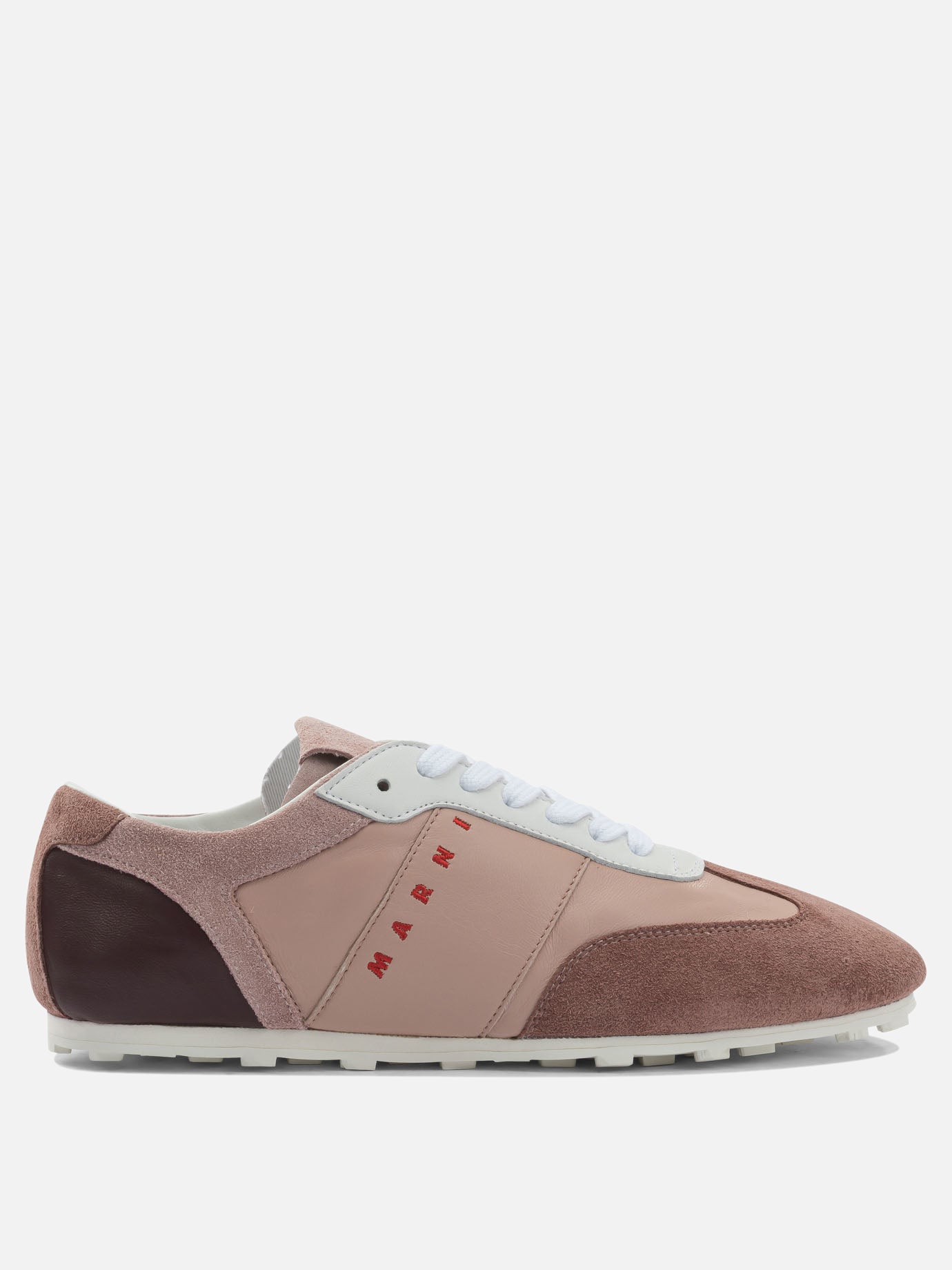 Low top sneakers 100% ovine leather - 100% rubber  Pink - Marni Women | PDP | VIETTI Online Store | thumbnail