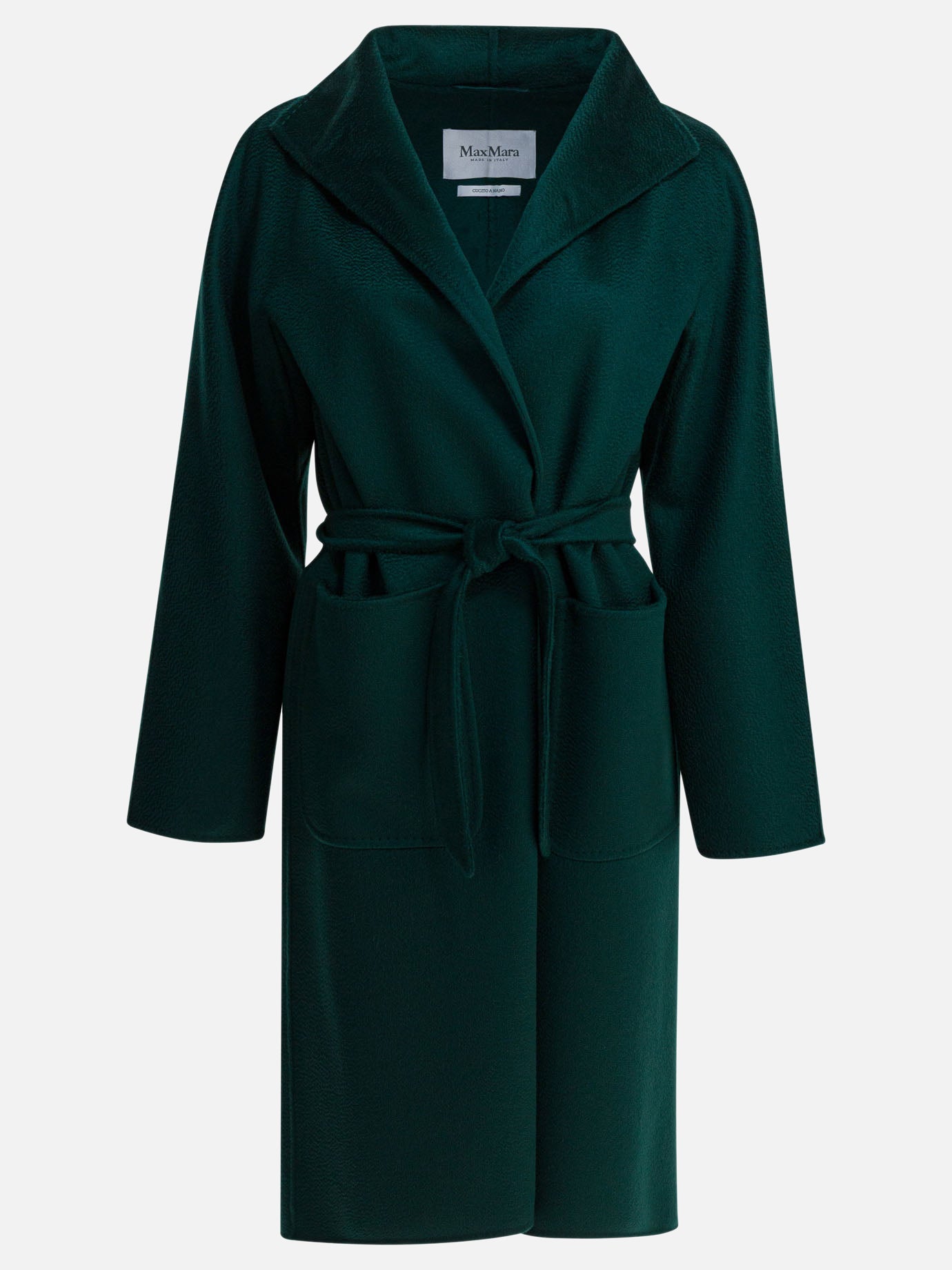 Long coats Solid colour  Green - Max Mara Women | PDP | VIETTI Online Store | thumbnail