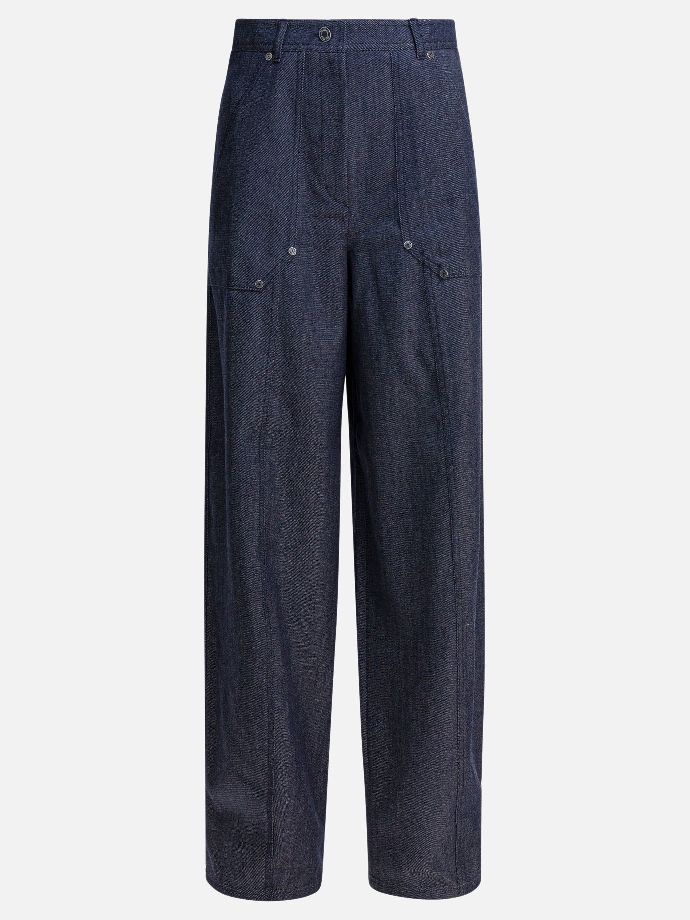 Leisure trousers Solid colour  Blue - Max Mara Women | PDP | VIETTI Online Store | thumbnail