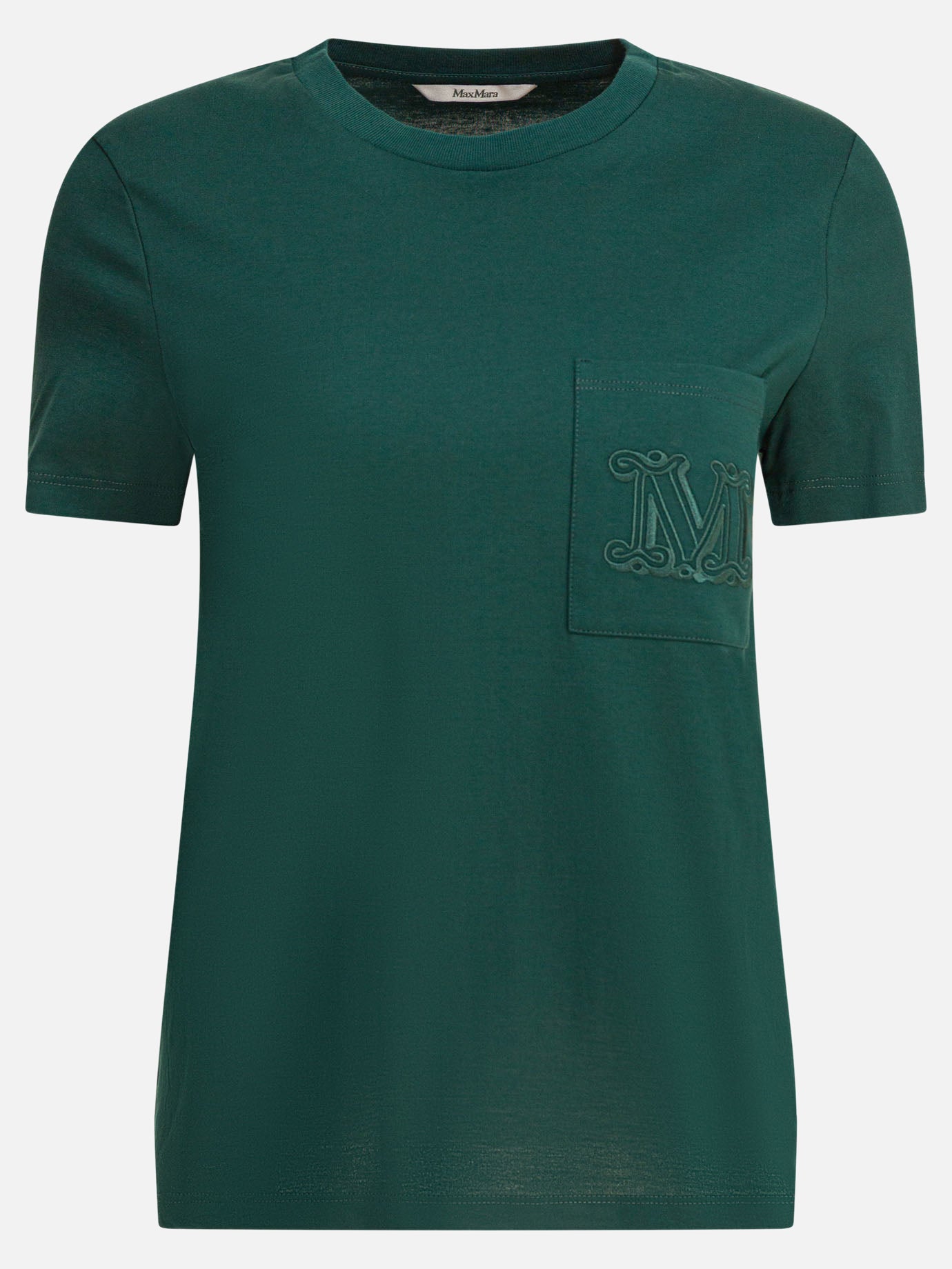 T-shirt girocollo Logo  Verde - Max Mara Donna | PDP | VIETTI Online Store | thumbnail