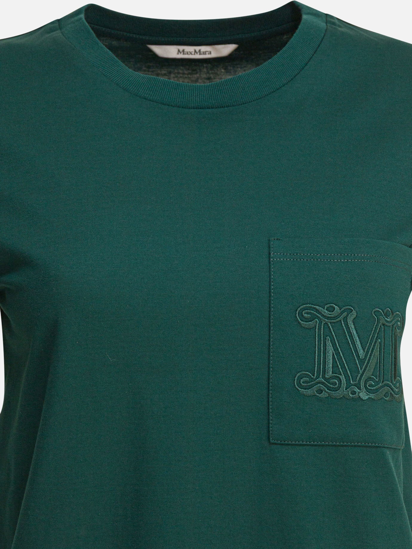T-shirt girocollo Logo  Verde - Max Mara Donna | PDP | VIETTI Online Store | thumbnail_4